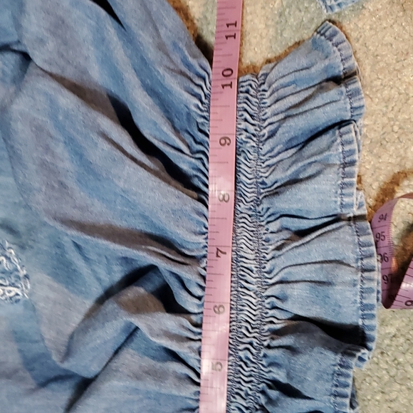 Vintage embroidered Denim top jrs xl - Picture 5 of 9